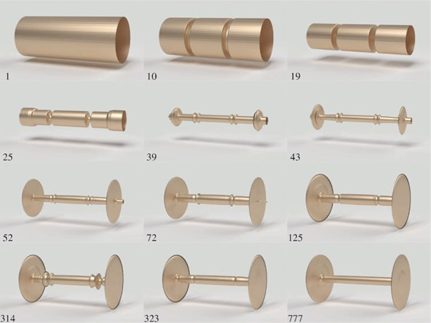 Evolutionary pathway from shaft to disc to wheel