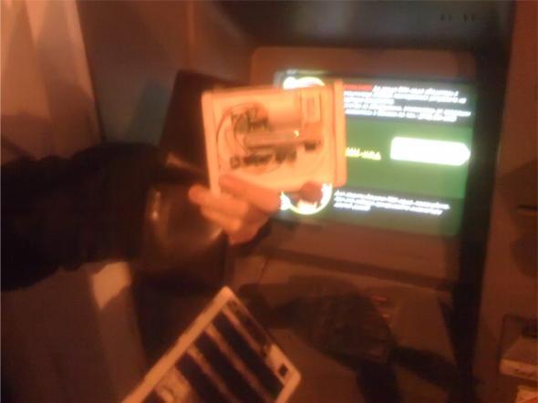 Skimmer revealed under keypad