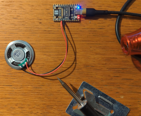 Board with speaker replacement