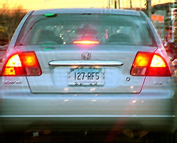 License plate - Topaz InFocus result