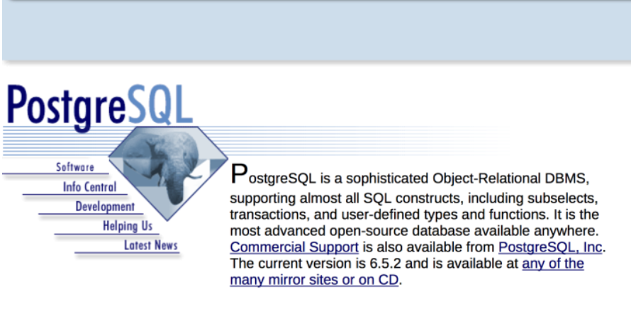 Archive of postgresql.org page