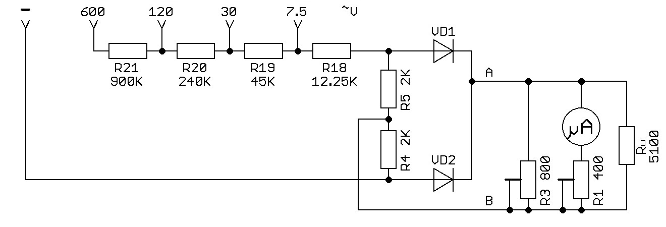 AC voltage measurement circuit
