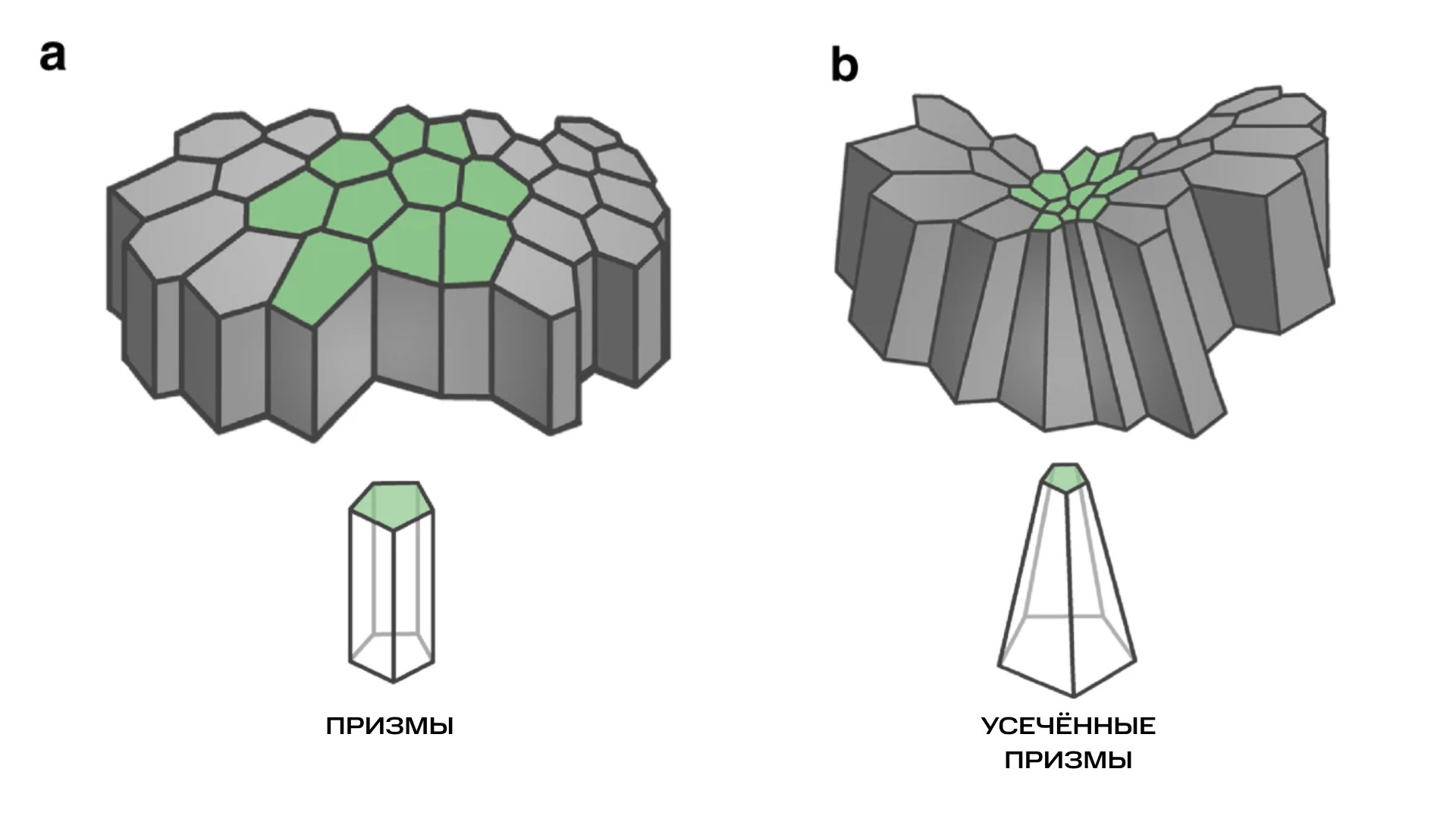 Old cell models — prisms and pyramids