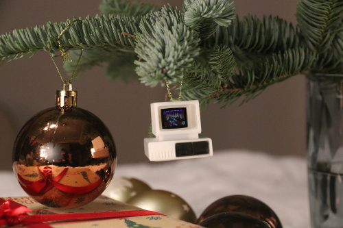 Finished ornament on tree