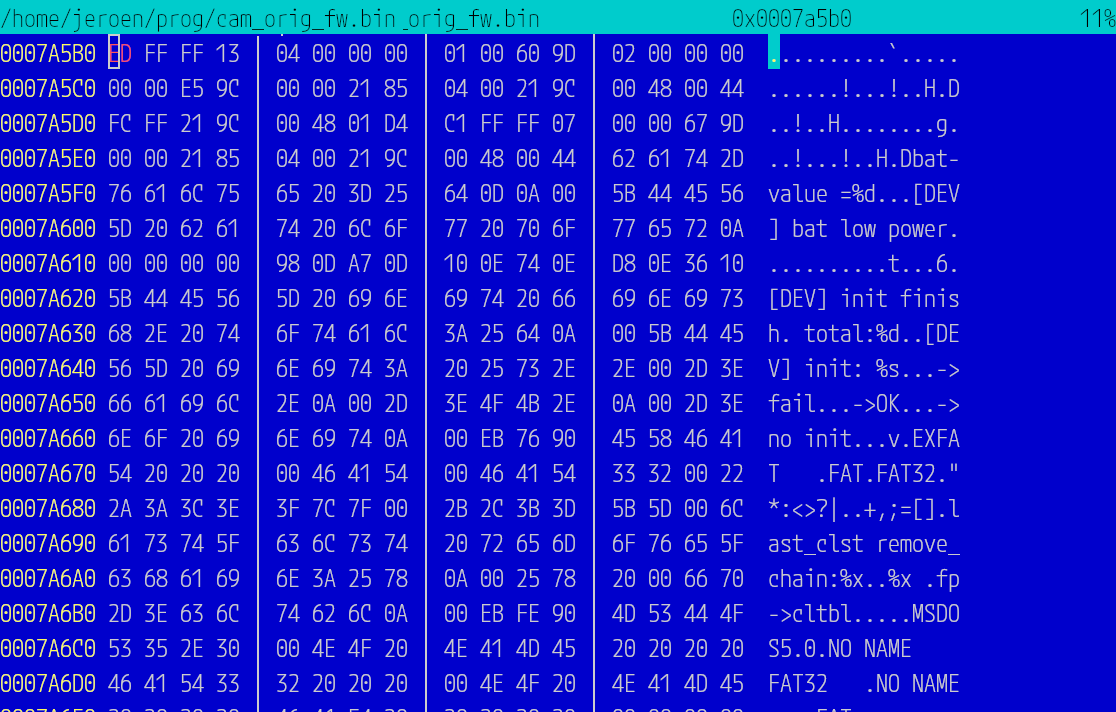 Logic analyzer output