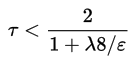Tau formula