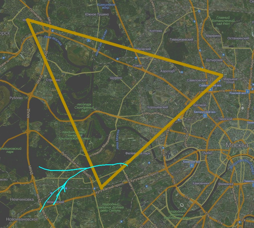 Lightning mapped on Moscow