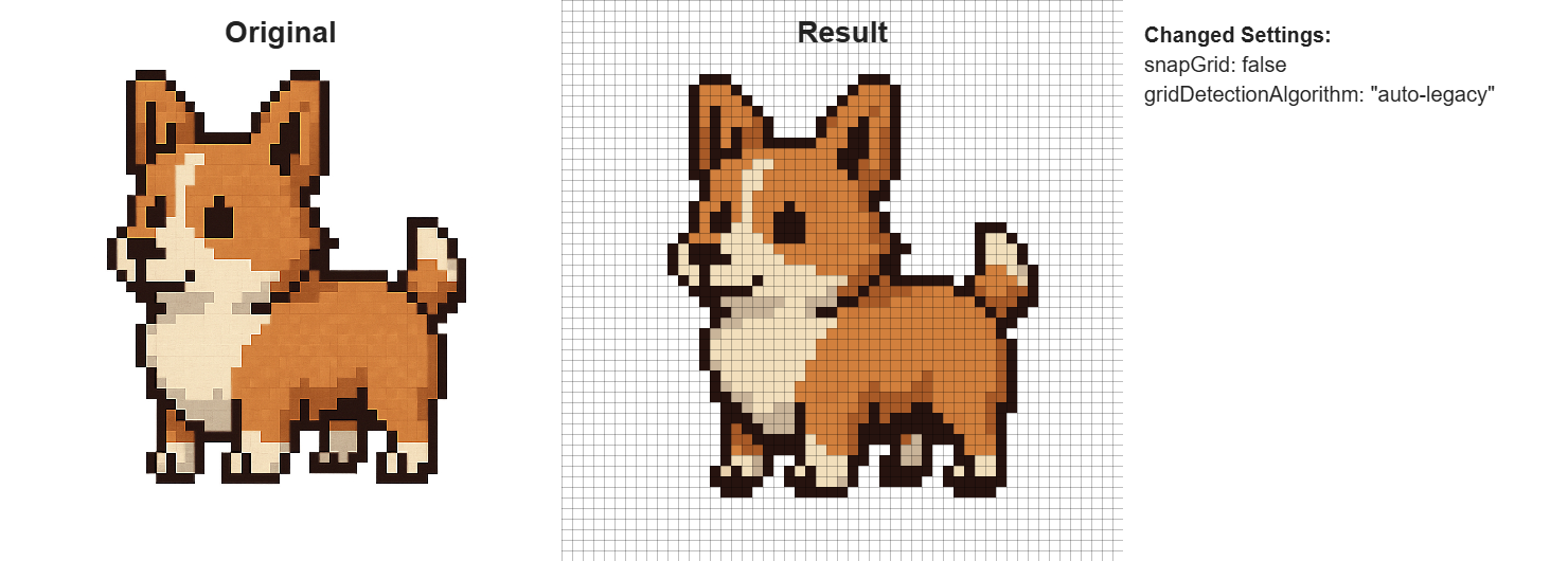 Example without grid snap