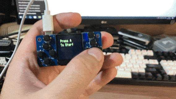 Stock Tetris at 1 FPS