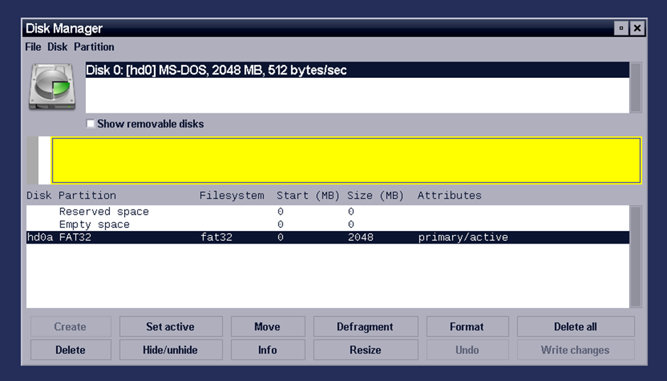 Visopsys shell commands
