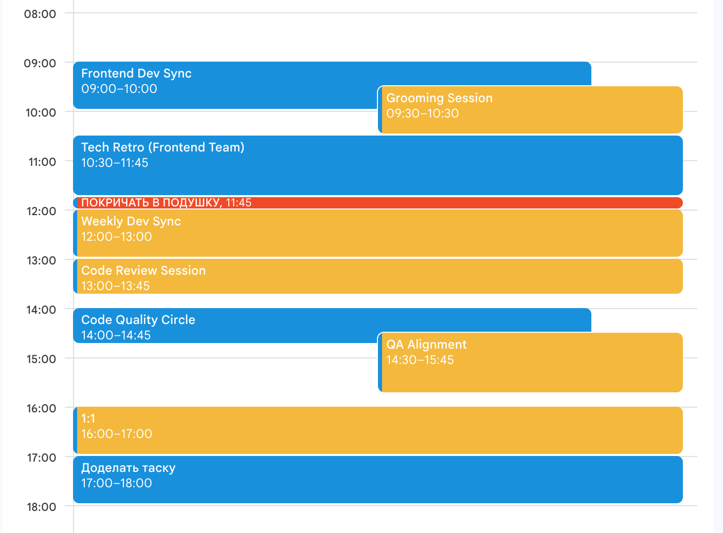 Time management chaos