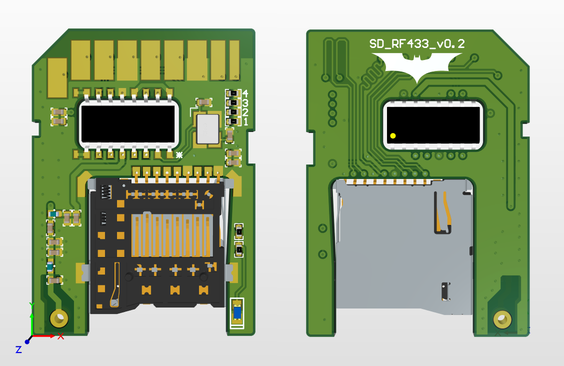 SD adapter with flipped construction