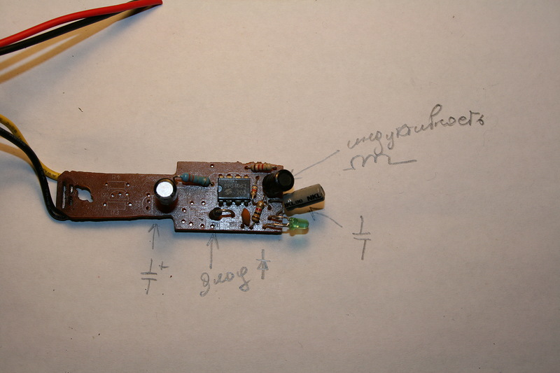 PCB of a car charger for Siemens phones