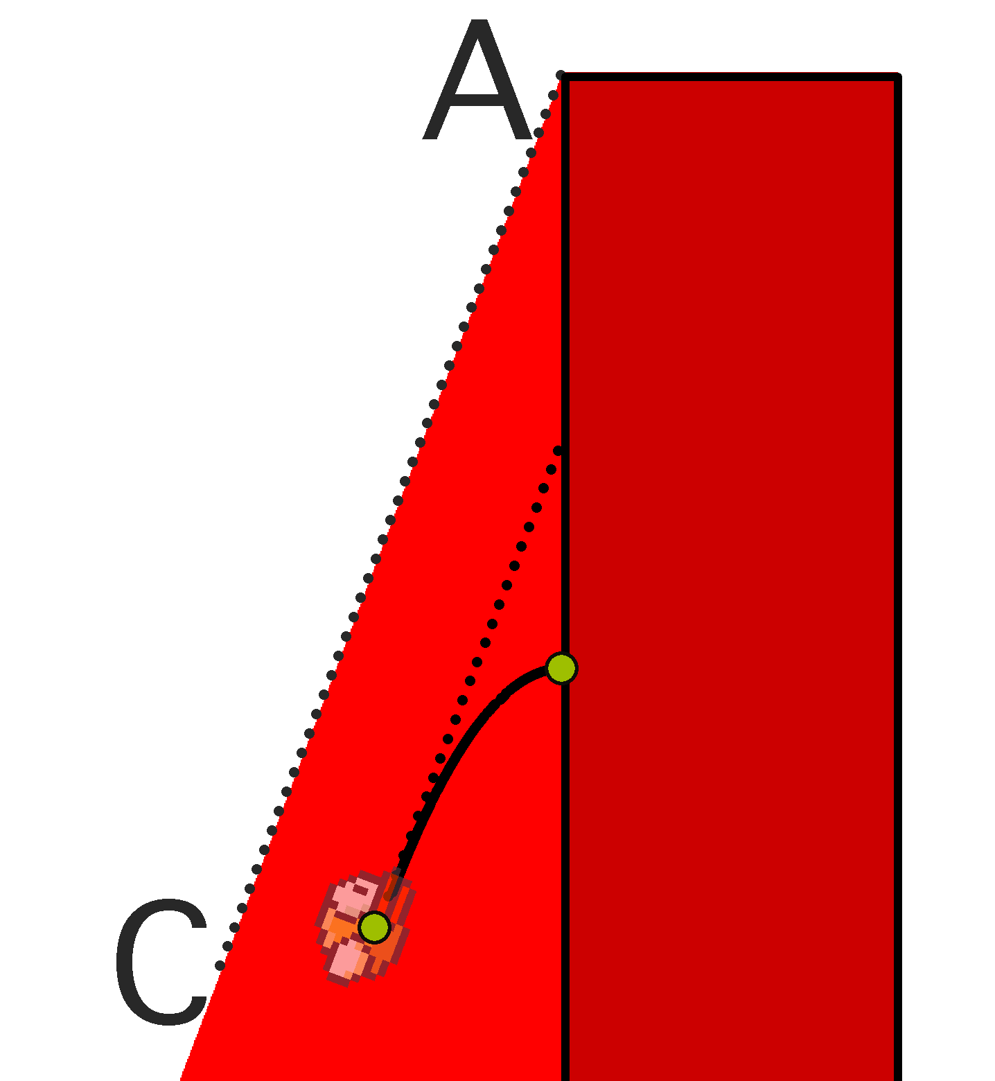 Curvilinear triangle XYZ