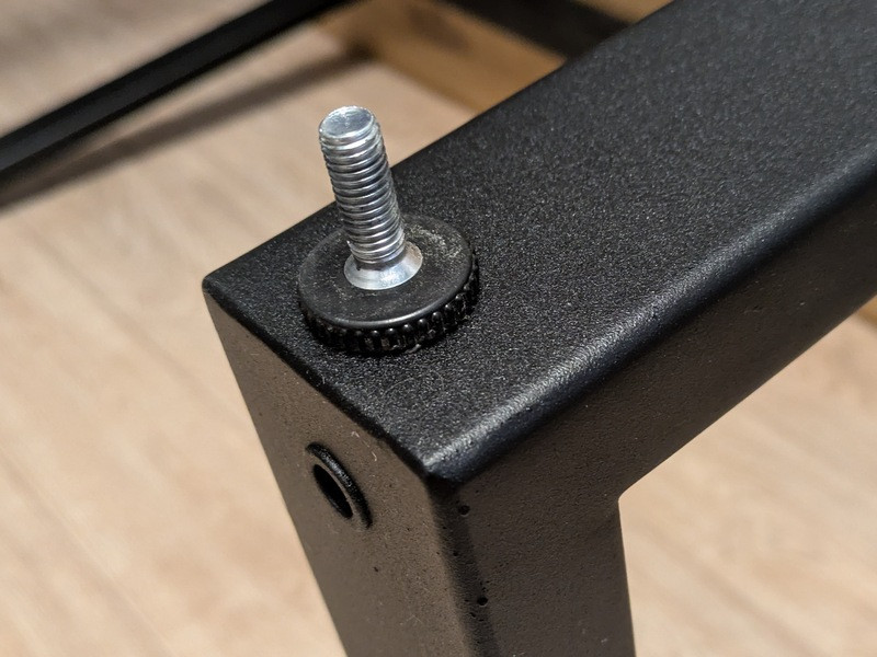 Finished desk front view