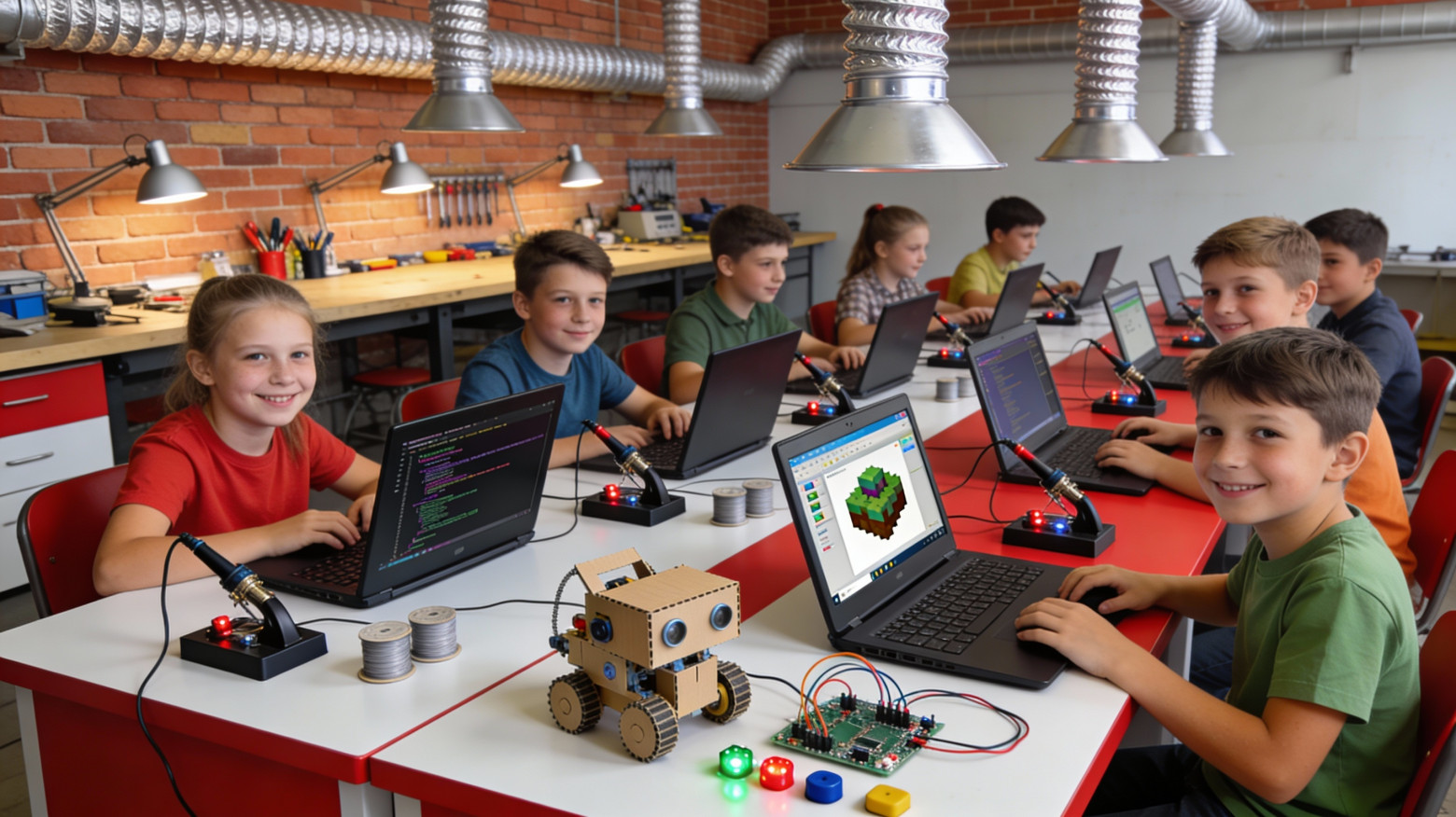 Empty school classroom