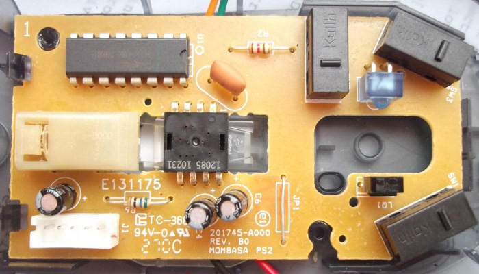 Arduino connected to mouse sensor