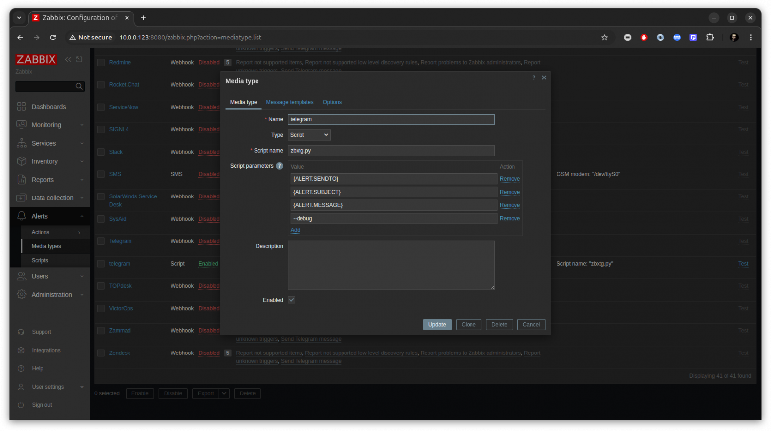 Illustration for Setting up alerts from Zabbix to Telegram