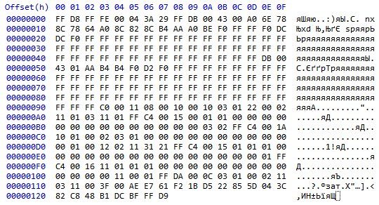 JPEG encoding diagram