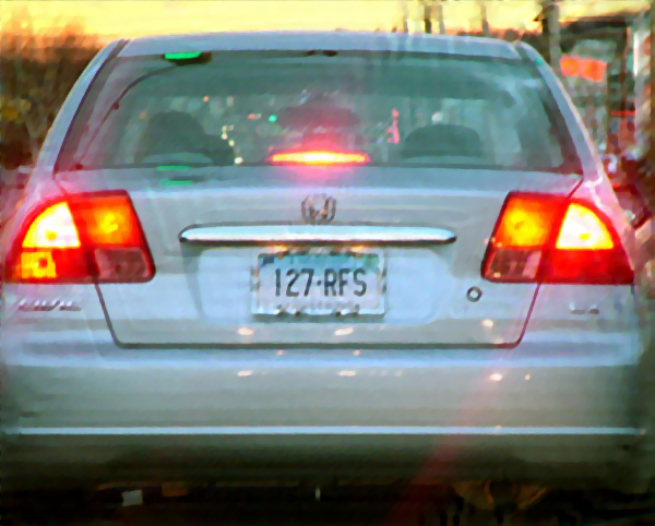 License plate - SmartDeblur result