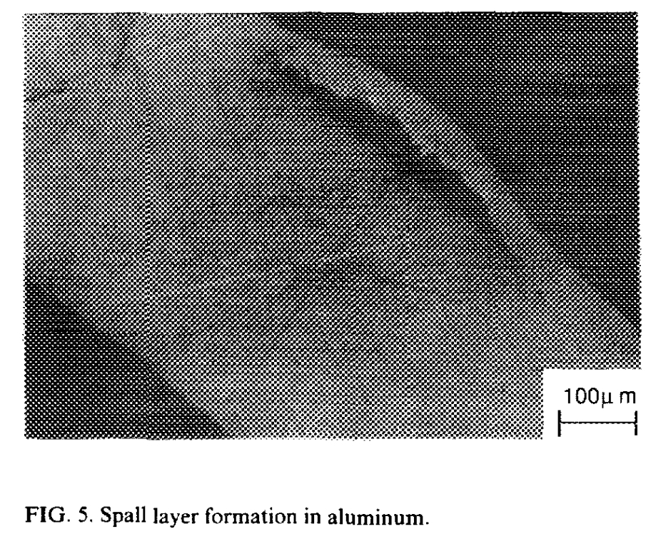 Spallation in sapphire crystal under laser impact