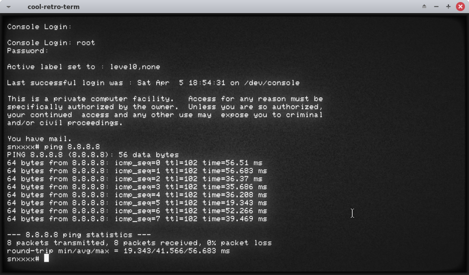 X11 xterm running on Cray