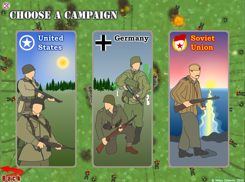 World War II again, three campaigns: USSR, Germany, and the Allies