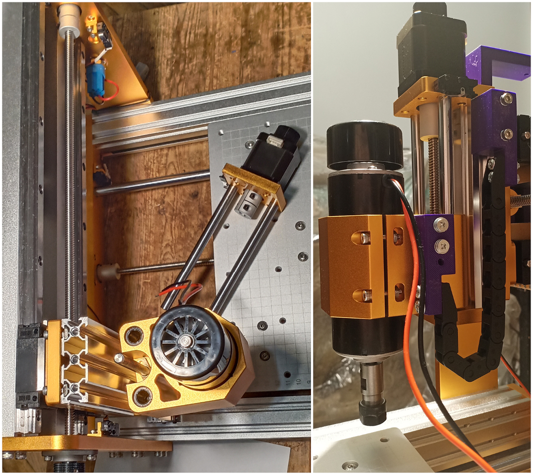 Drill holes close-up