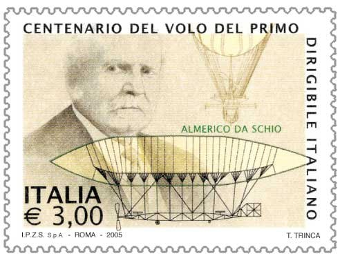 Первый поднявшийся в воздух итальянский дирижабль «Aeronave Italia» разработки Альмерико да Скио