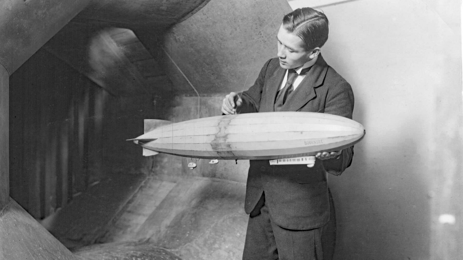 Модель LZ-120 перед испытаниями в аэродинамической трубе