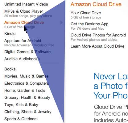 Illustration for The Mystery of Amazon's Dropdown Menu