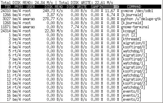 htop utility screenshot