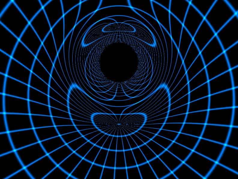 Black hole rendering result