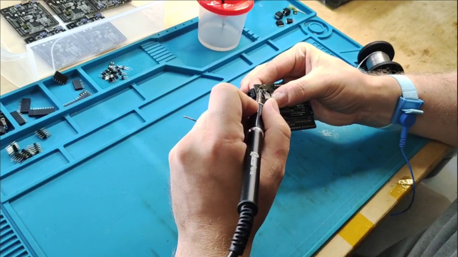 Through-hole component installation