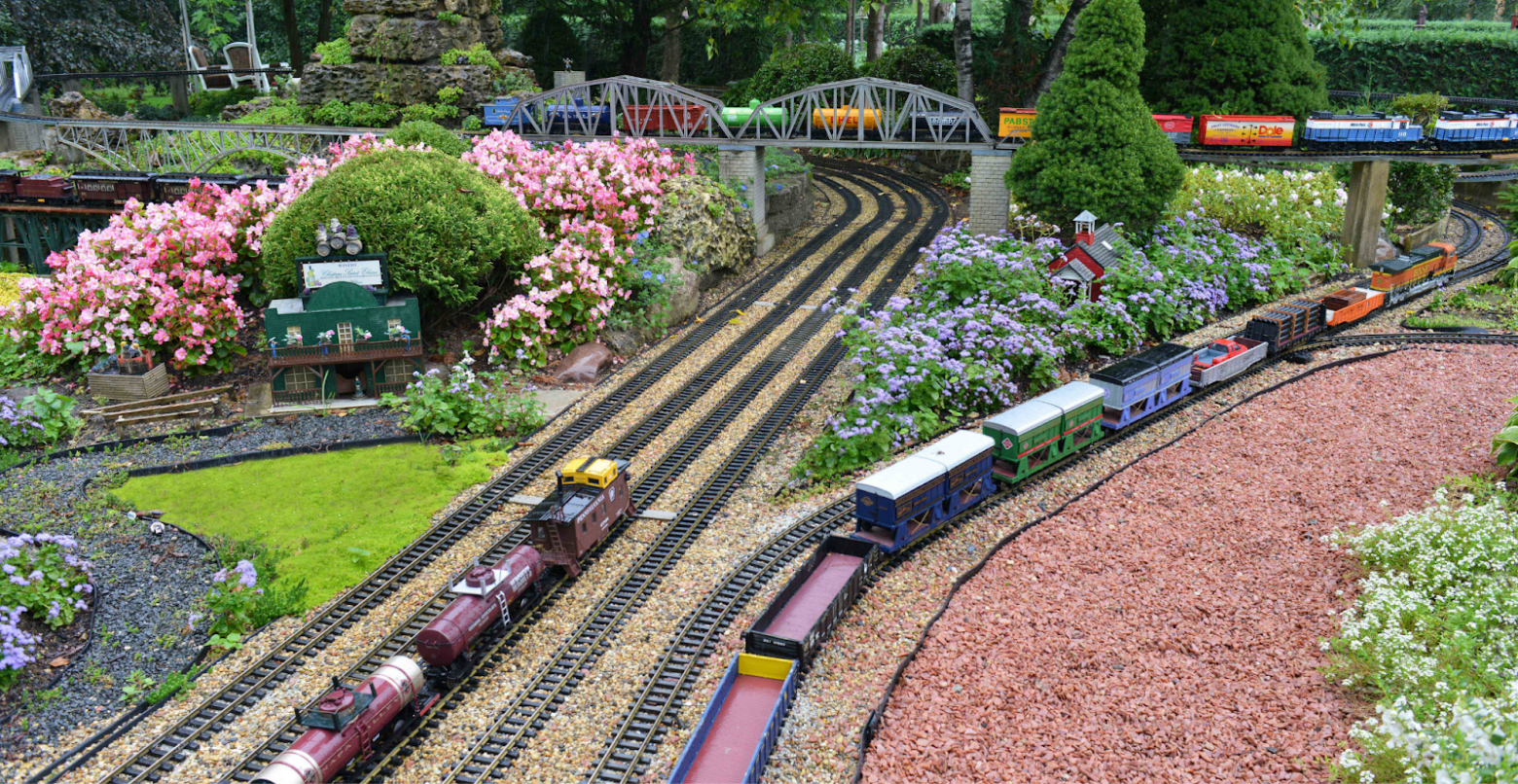 Садовая железная дорога в масштабе G. Источник. Садовая железная дорога в масштабе G. Источник.
