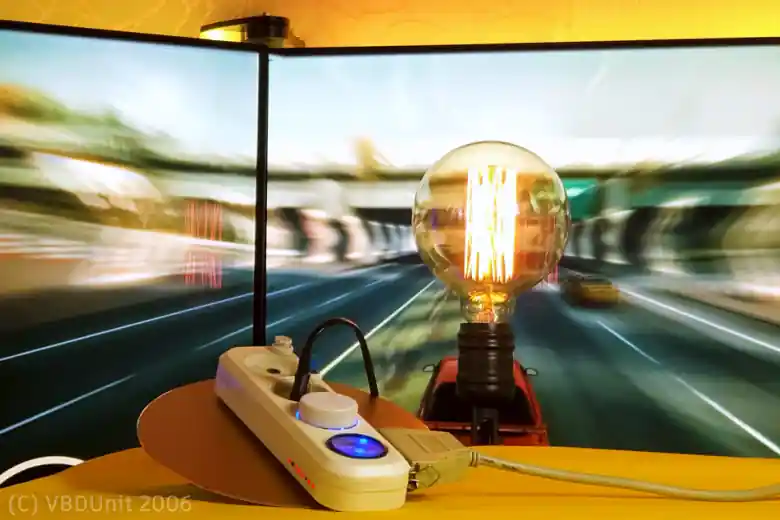 Close-up of LED zones