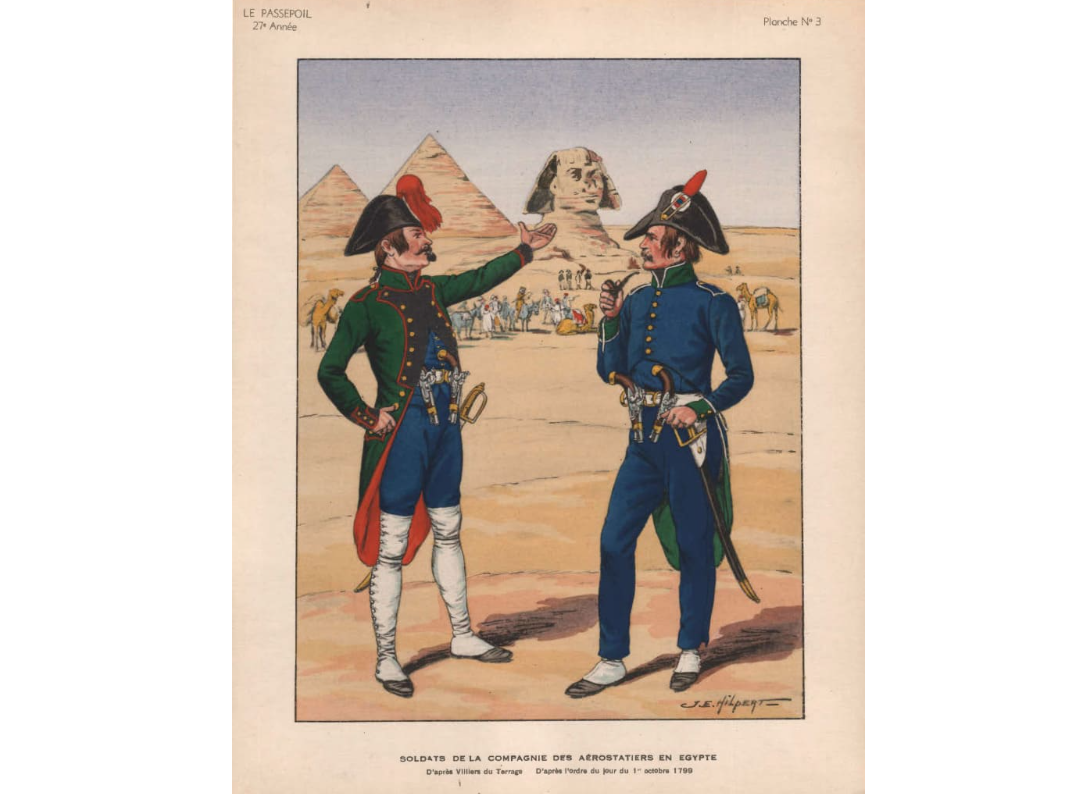 Французские аэростатчики в Египте, но без аэростатов