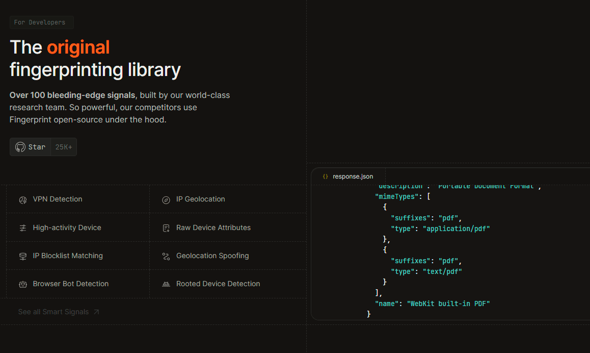Fingerprinting data points