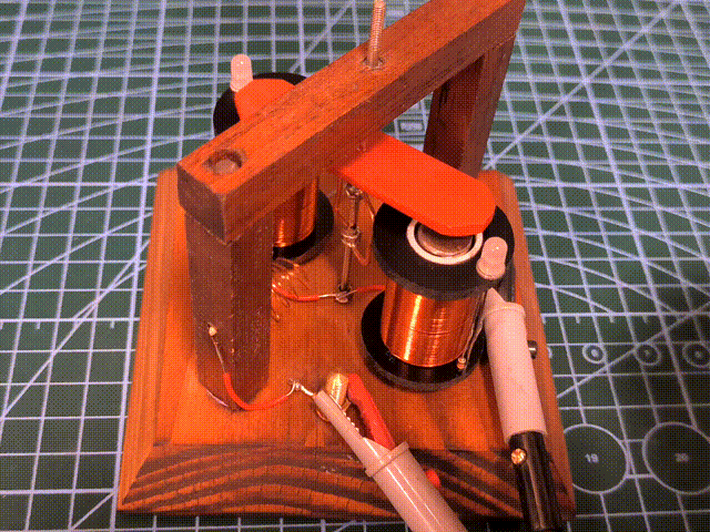 Motor with LEDs running