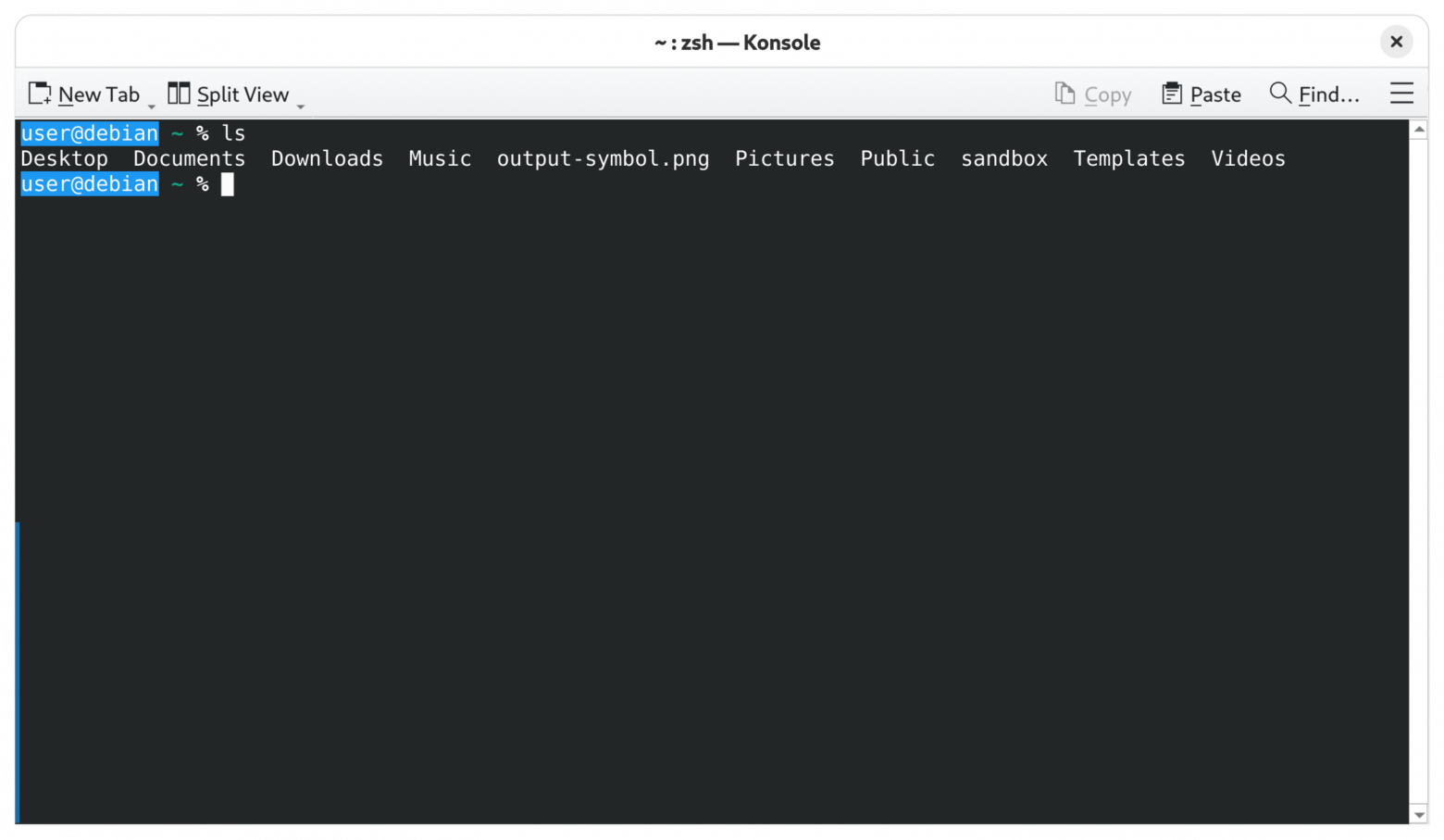 Konsole terminal emulator