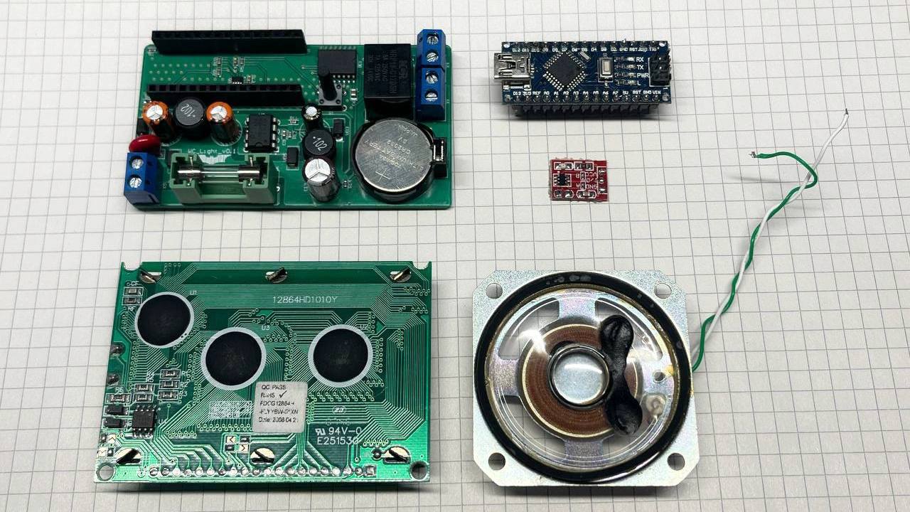 Component boards laid out