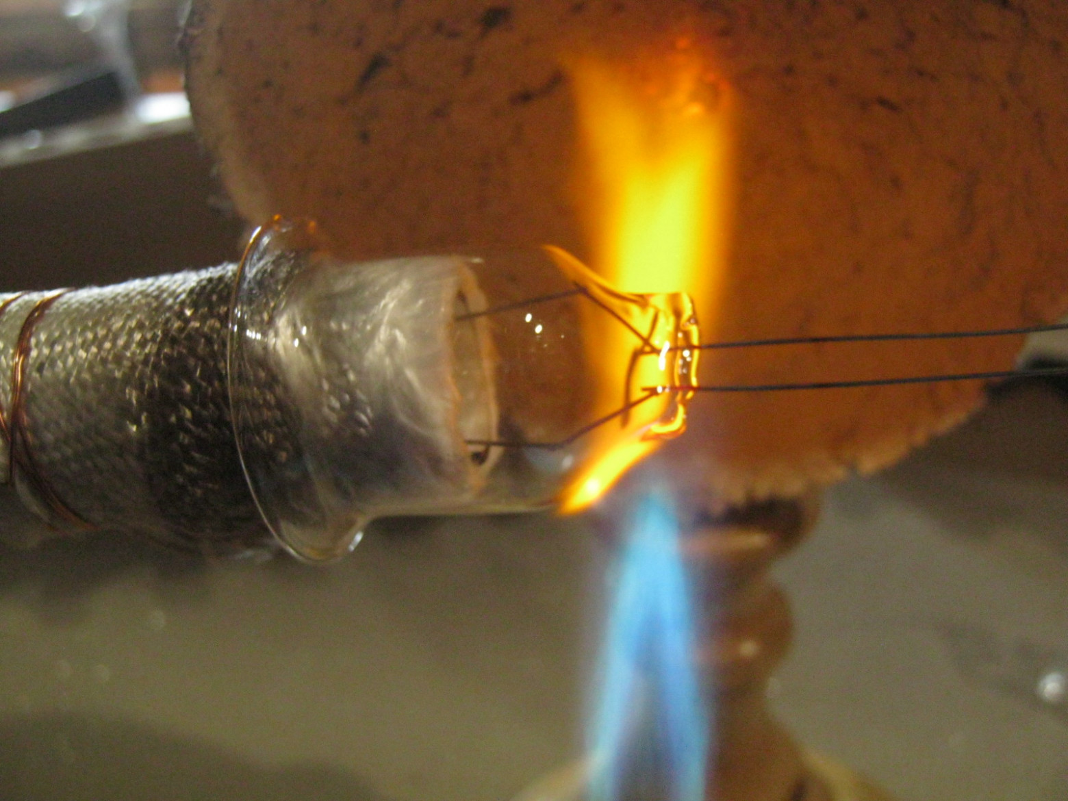 Titanium getter electrode