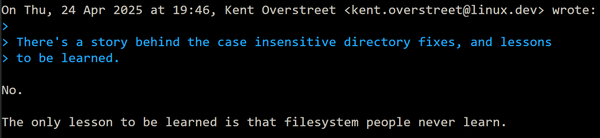 Linus Torvalds Blasts Case-Insensitive Filesystems