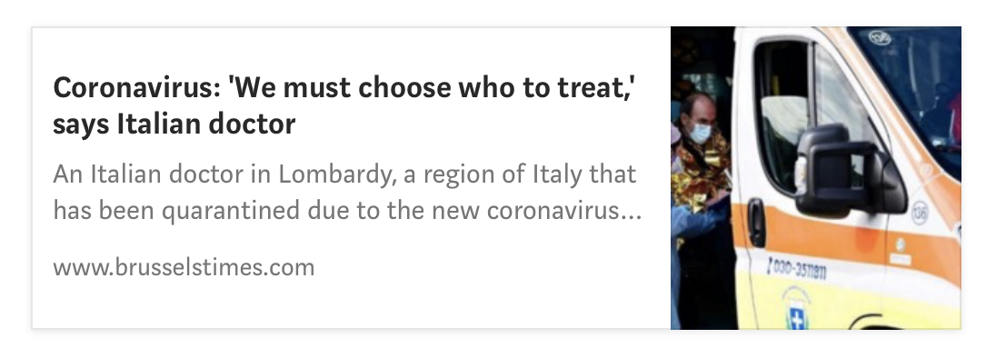 Quote from Italian doctor